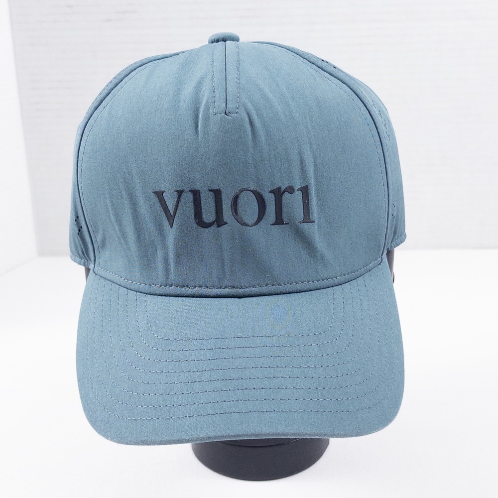 Vuori Hat Snapback Baseball Cap Mens OS Blue Performance Gym Logo Reflective